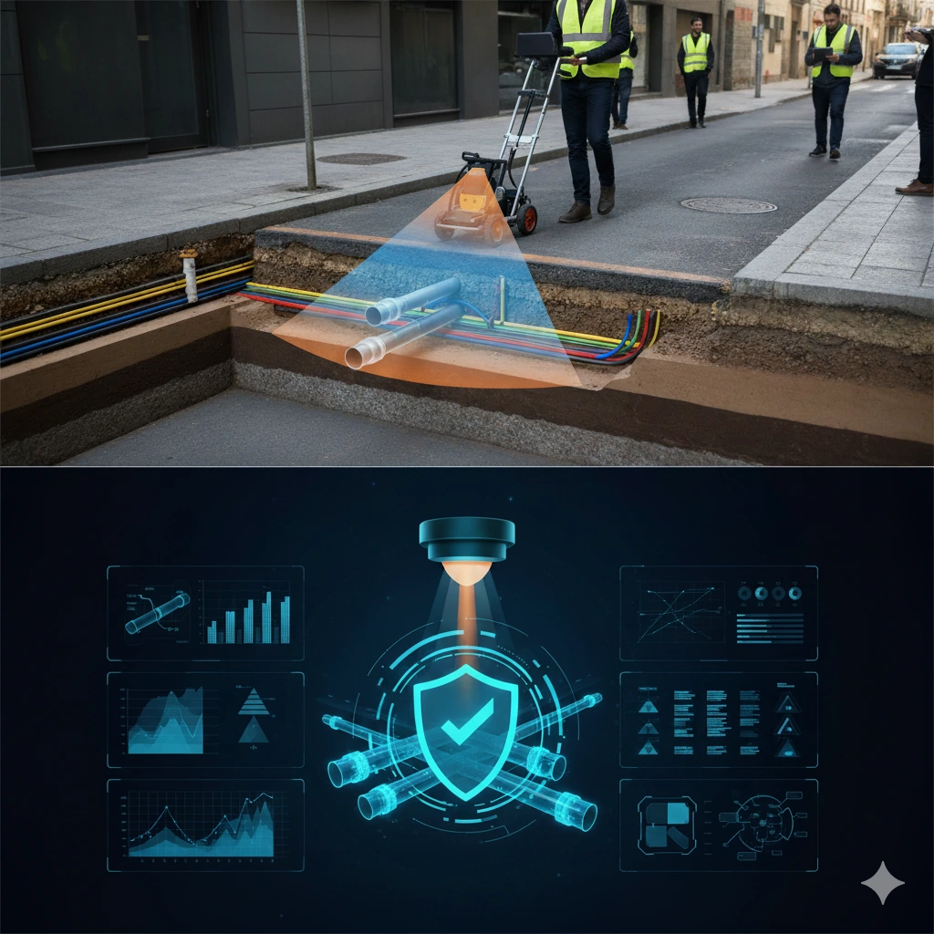 Georradar (GPR): Cómo detectar servicios enterrados sin romper pavimento