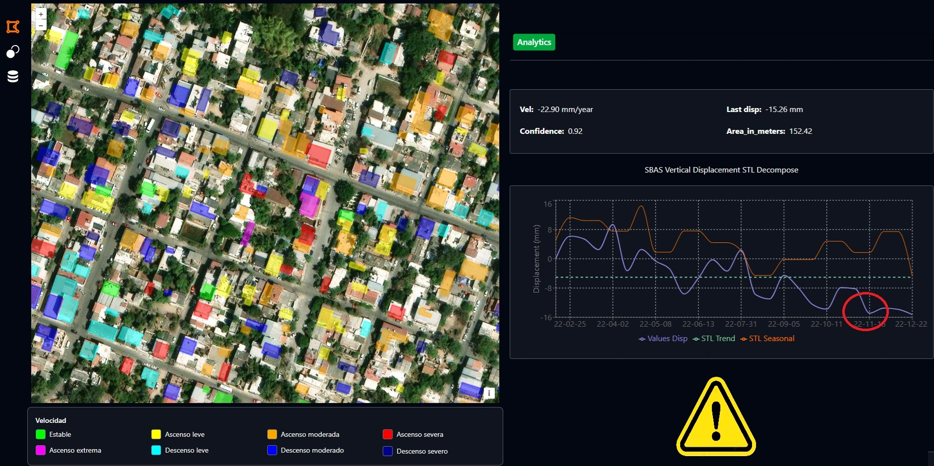 Imagen de aplicacion de interferometria de la empresa Geofisik