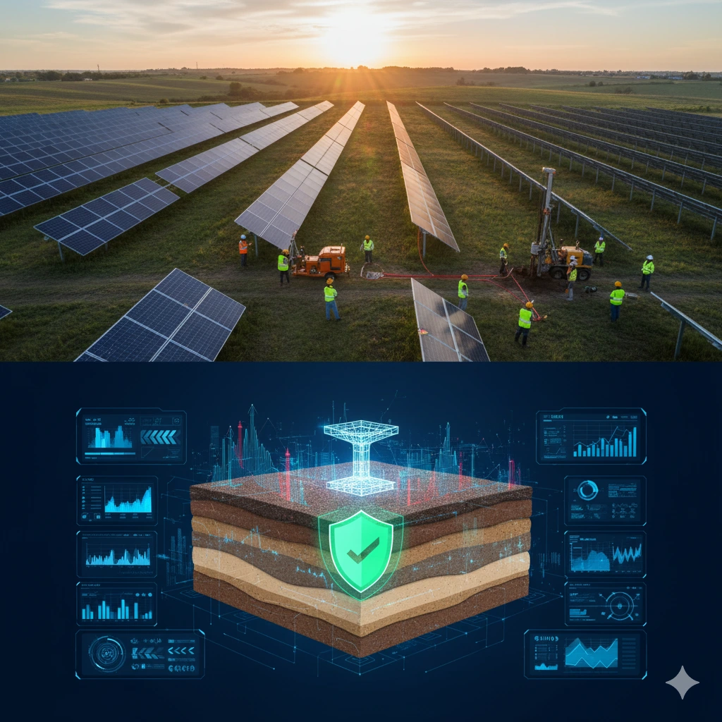 Parques solares: Evaluación geotécnica óptima para instalaciones fotovoltaicas