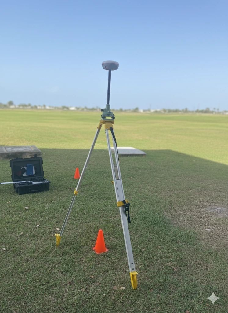 Empresa Geofisik realizando trabajos de topografia
